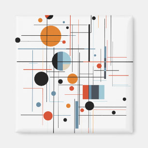 Aimant Lignes minimalistes modernes géométriques abstrait