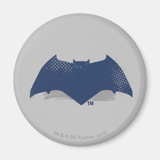 Aimant Ligue de Justice | Symbole Batman de brosse et dem (Devant)