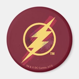 Aimant Ligue de Justice   Symbole Flash brosse et demi-to