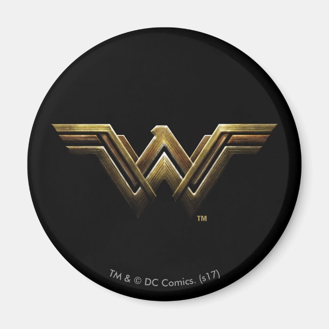 Aimant Ligue de Justice | Symbole métallurgique Wonder Wo (Devant)