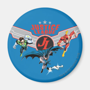 Aimant Ligue de la justice Flying Air Badge and Heroes