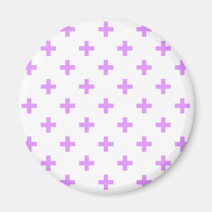 Aimant Lilac polka croise sur blanc