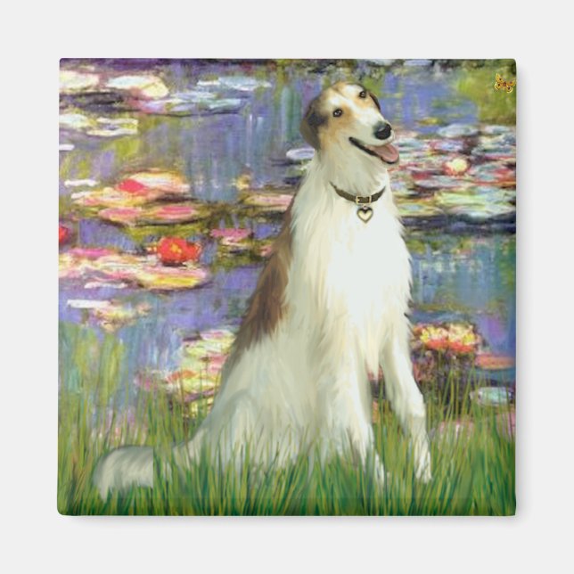 Aimant Lilies 2 - Borzoi (Devant)