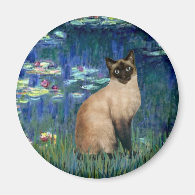 Aimant Lilies 5 - Point de phoque Chat siamois (Devant)