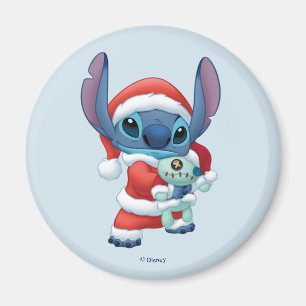 Aimant Lilo et Stitch  Stitch du Père Noël