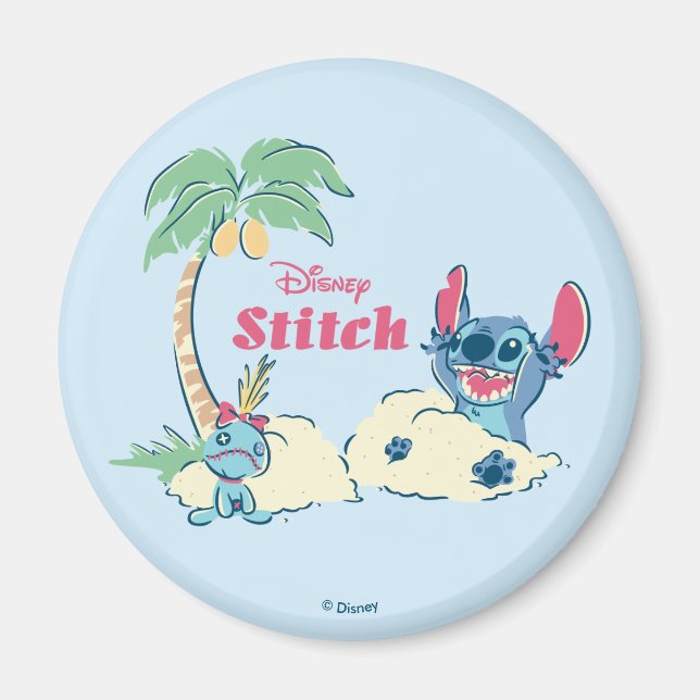 Aimant Lilo & Stitch | Ohana signifie famille (Devant)