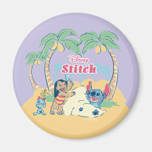 Aimant Lilo & Stitch   Venez visiter les îles !