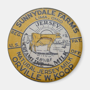 Aimant Lima Ohio Sunnydale Fermes Lait Bouteille Casquett