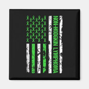 Aimant Lime vert non Hodgkin Lymphoma drapeau