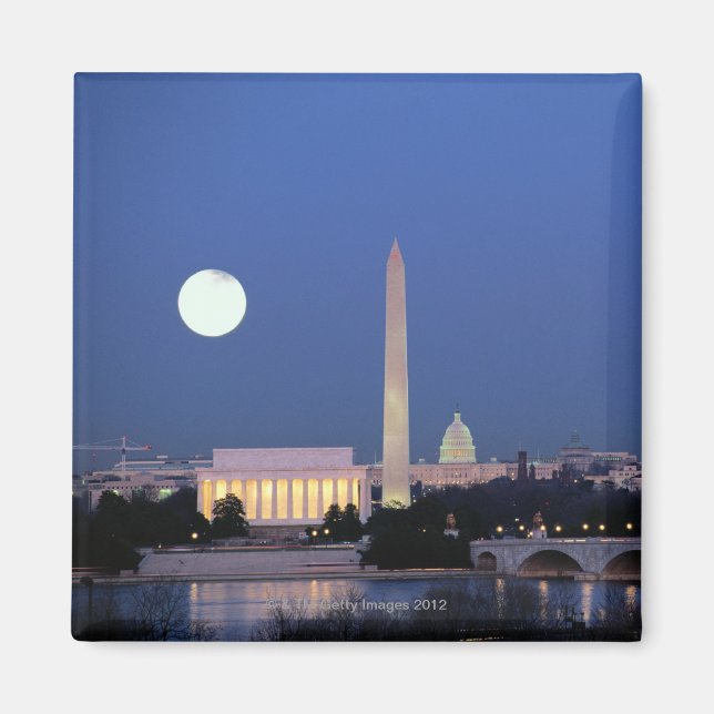 Aimant Lincoln Memorial, Washington Monument, États-Unis (Devant)