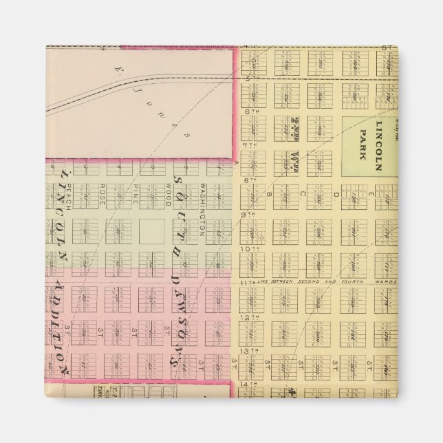 Aimant Lincoln Sud, Nebraska (Devant)