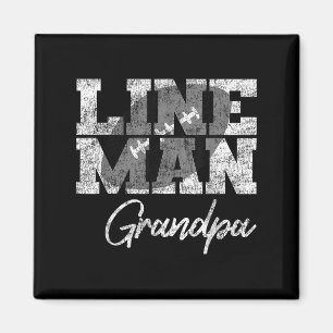 Aimant Lineman Grandpa - Joueur de football - Famille cor