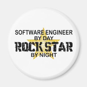 Aimant L'ingénieur du logiciel Rock Star par nuit