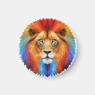 Aimant Lion coloré