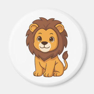 Aimant Lion de dessin animé mignon