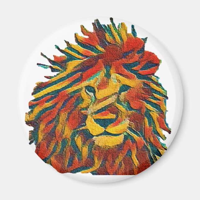Aimant Lion de Rasta (Devant)
