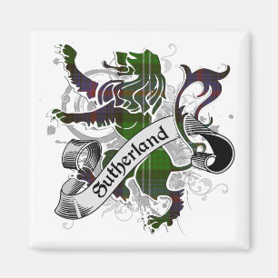 Aimant Lion de tartan de Sutherland