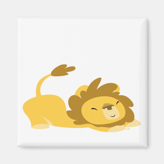 Aimant Lion étiré de dessin (Devant)