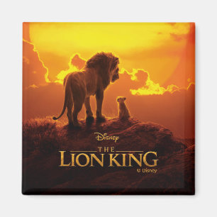 Aimant Lion King   Mufasa & Simba au coucher du soleil