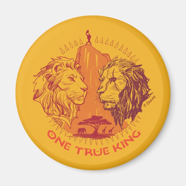 Aimant Lion King | "One True King" Simba & Scar Sketch (Devant)