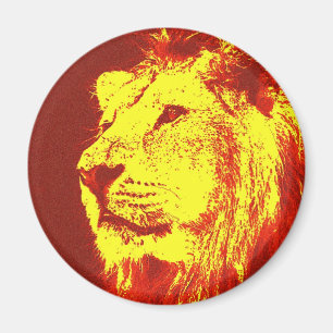 Aimant Lion Pop Art