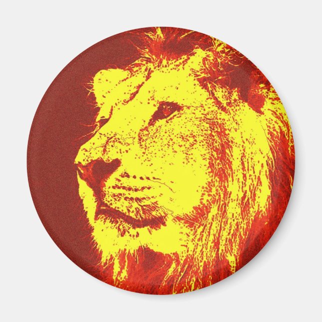 Aimant Lion Pop Art (Devant)