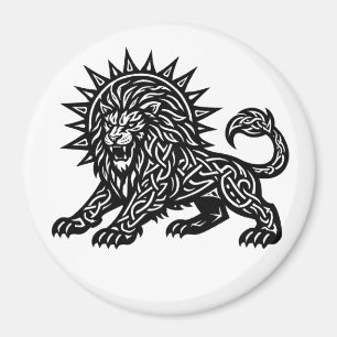 Aimant Lion Zodiaque Soleil‑Crinière Lion BurnsInHell