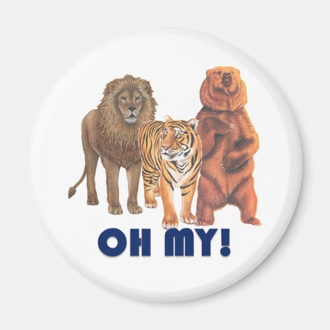 Aimant Lions et Tigres et Ours Oh My! (Devant)