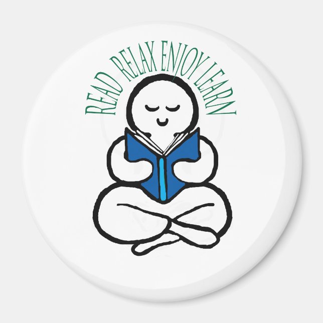 Aimant Lire Détente Apprendre (Devant)