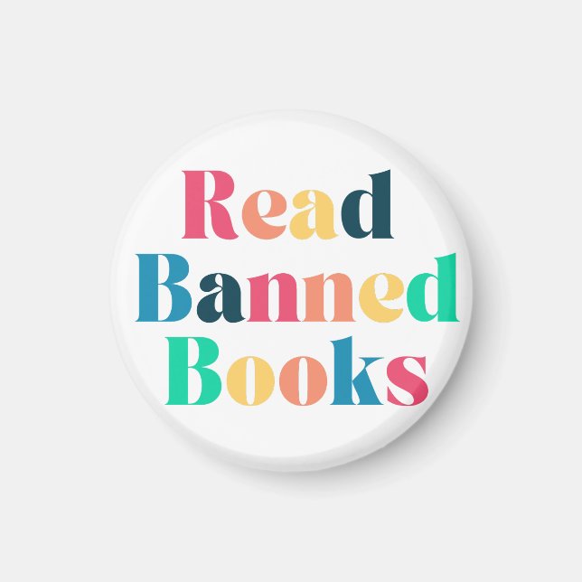 Aimant Lire la typographie des livres interdits (Devant)