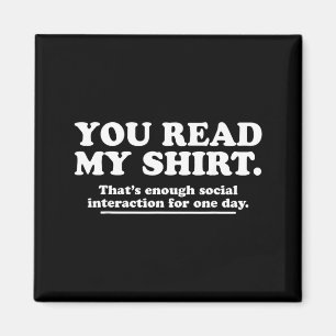 Aimant Lire T-shirt drôle sarcasme humour de introverti c
