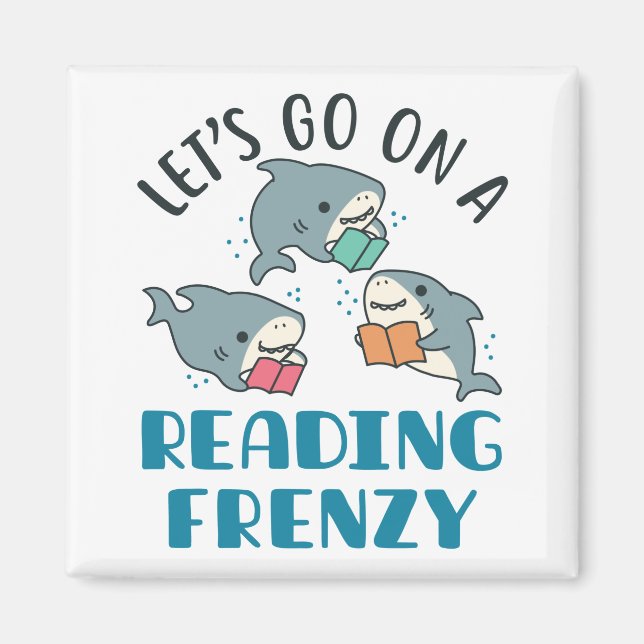 Aimant Lire un prof français enseignant requin (Devant)
