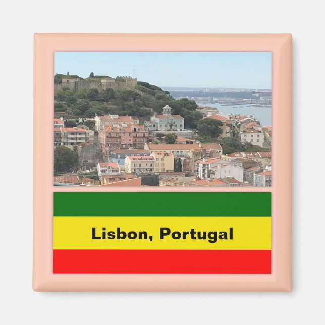Aimant Lisbonne, Portugal Skyline (Devant)