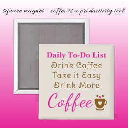 Aimant Liste de choses à faire pour les amateurs de café