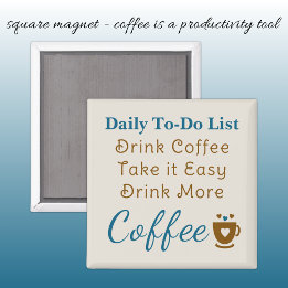 Aimant Liste de choses à faire pour les amateurs de café