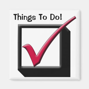 Aimant Liste de contrôle Boîte à cocher Things to Do Refr