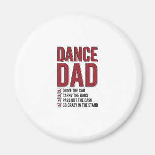 Aimant Liste de contrôle Dance Dad Design de gravure vint