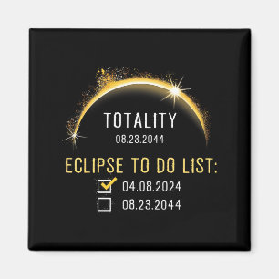 Aimant Liste de contrôle de l'éclipse solaire totale 2024