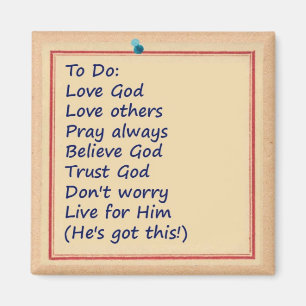 Aimant Liste des tâches pour aujourd'hui