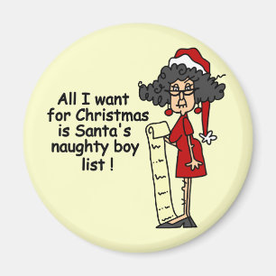 Aimant Liste du garçon vilain de Père Noël