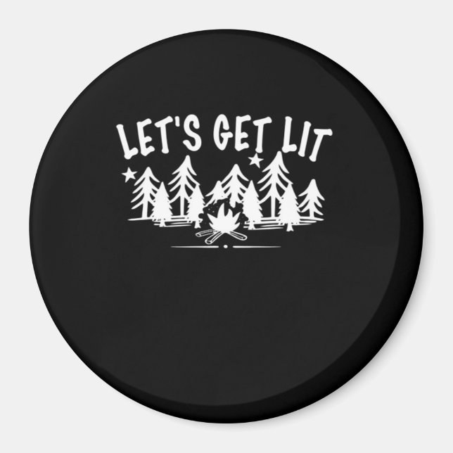 Aimant Lit - Citation de camping - Texte blanc classique (Devant)