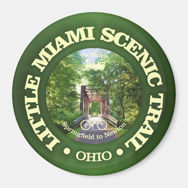 Aimant Little Miami Pittoresque Trail (vélo c) (Devant)