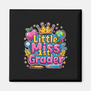 Aimant Little Miss 1st Grader - Premier Jour De L'École O