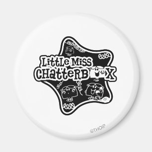 Aimant Little Miss Chatterbox Black & White Star