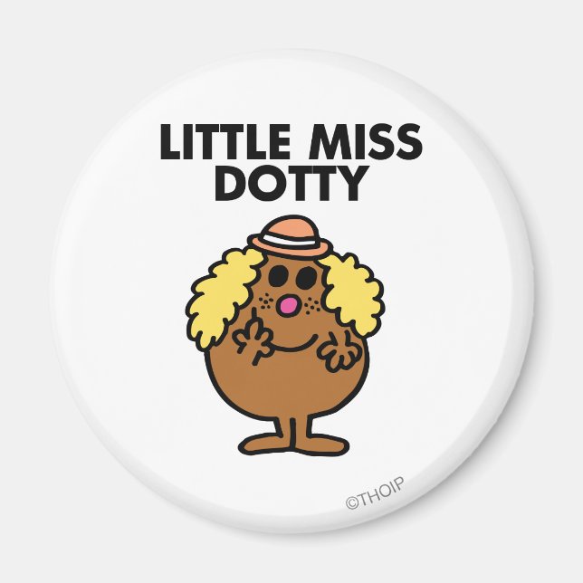 Aimant Little Miss Dotty | Lettres noires (Devant)