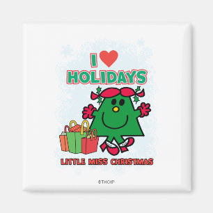 Aimant Little Miss Noël J'aime les vacances