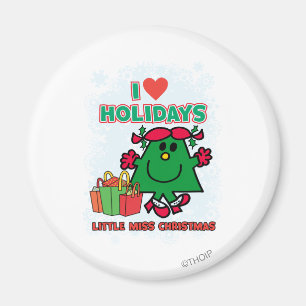 Aimant Little Miss Noël J'aime les vacances