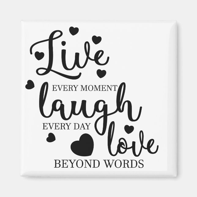 Aimant Live Laugh Love (Devant)
