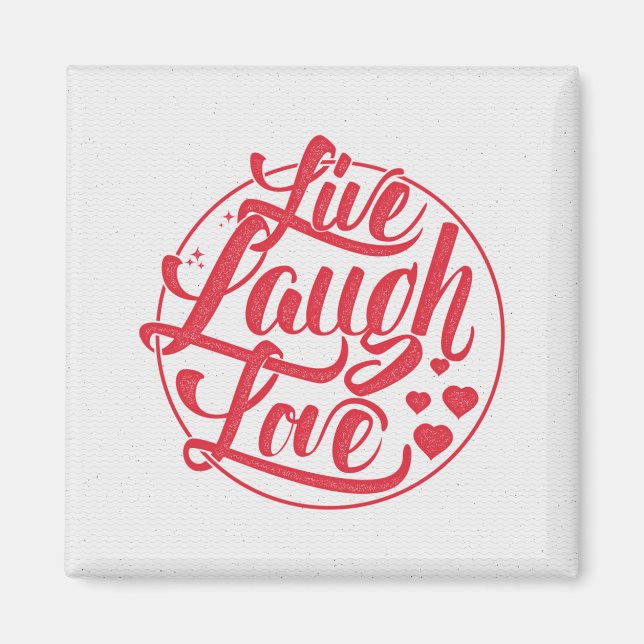 Aimant Live Laugh Love (Devant)