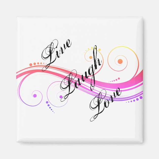Aimant Live Laugh Love (Devant)